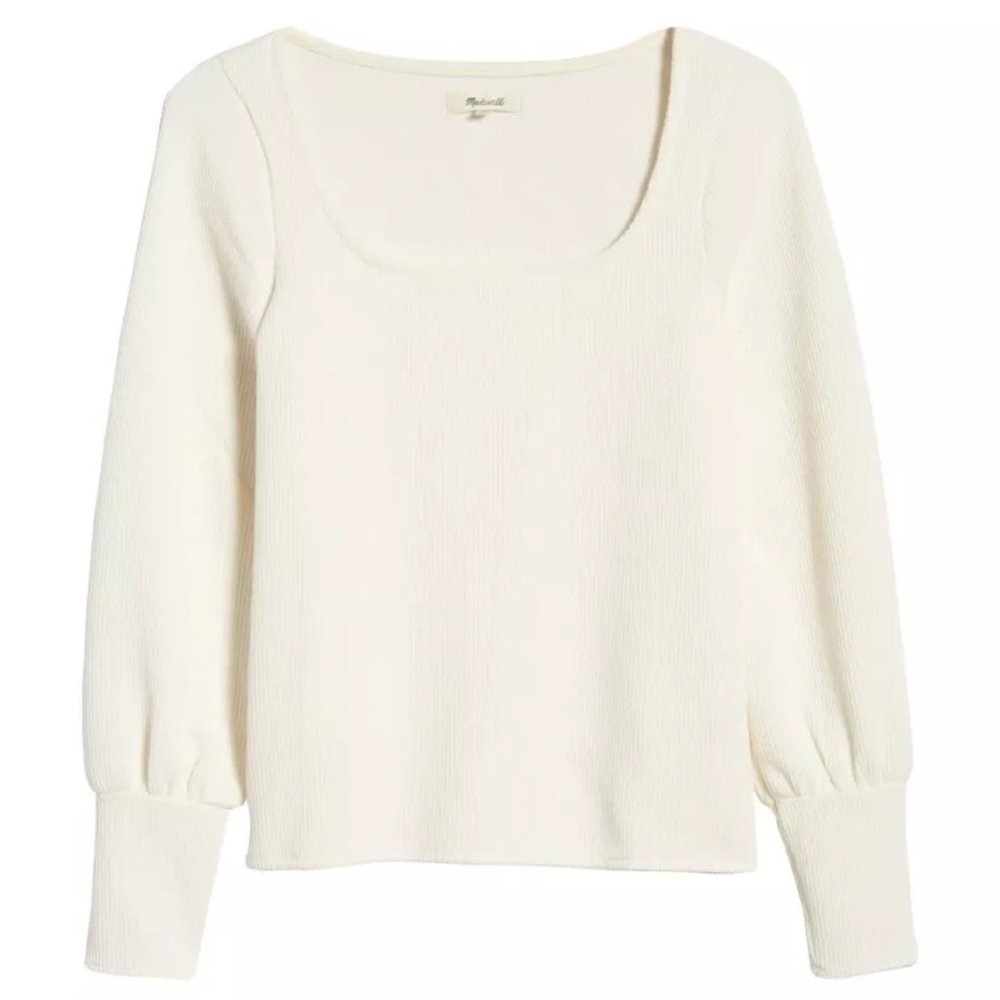 Madewell Ottoman Rib Square-Neck Top